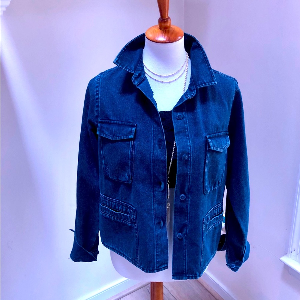 J Crew Dressy and polished Jean Jacket